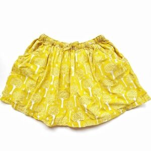 Mini Boden Size 7-8 Y Gold Woodland Skirt Corduroy